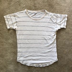 Cream and black striped Madewell tee